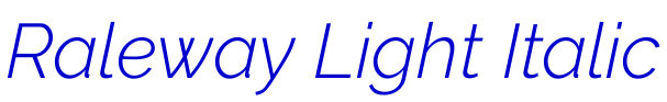 Raleway Light Italic fuente